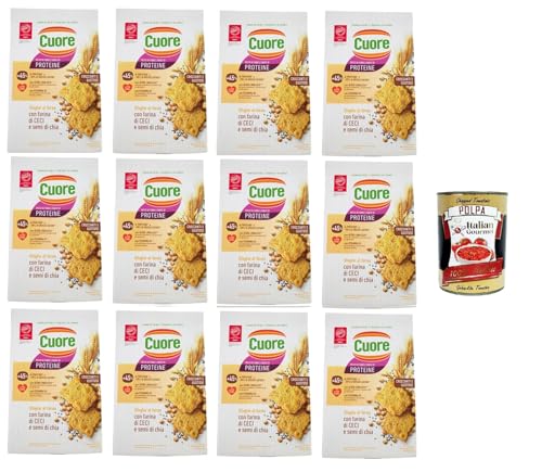 Cuore Sfoglie al forno con farina di Ceci e semi di chia Gebackener Blätterteig mit Kichererbsenmehl und Chiasamen 12x170 g + Italian Gourmet polpa 400g Cuore Sfoglie al forno con farina di Ceci e semi di chia Gebackener Blätterteig mit Kichererbsenmehl und Chiasamen 12x170 g + Italian Gourmet polpa 400g von Italian Gourmet E.R.
