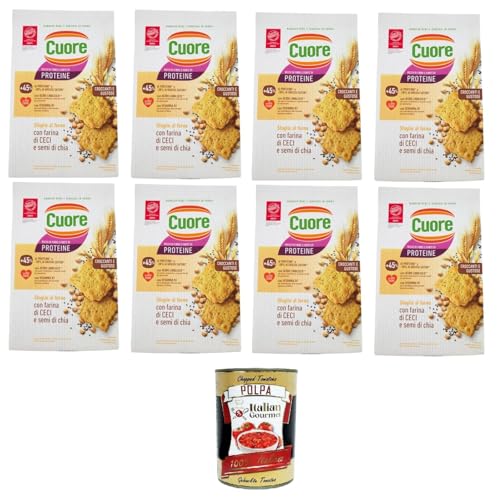 Cuore Sfoglie al forno con farina di Ceci e semi di chia Gebackener Blätterteig mit Kichererbsenmehl und Chiasamen 8x170 g + Italian Gourmet polpa 400g Cuore Sfoglie al forno con farina di Ceci e semi di chia Gebackener Blätterteig mit Kichererbsenmehl und Chiasamen 8x170 g + Italian Gourmet polpa 400g von Italian Gourmet E.R.