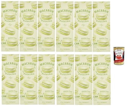 Cuorenero Macaron Pistacchio, gluten frei, gluten free, Kosher, Macaron Pistaziencreme 12x 42g + Italian Gourmet polpa 400g Cuorenero Macaron Pistacchio, gluten frei, gluten free, Kosher, Macaron Pistaziencreme 12x 42g + Italian Gourmet polpa 400g von Italian Gourmet E.R.