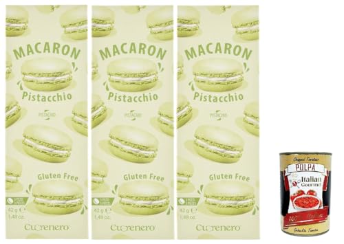 Cuorenero Macaron Pistacchio, gluten frei, gluten free, Kosher, Macaron Pistaziencreme 3x 42g + Italian Gourmet polpa 400g Cuorenero Macaron Pistacchio, gluten frei, gluten free, Kosher, Macaron Pistaziencreme 3x 42g + Italian Gourmet polpa 400g von Italian Gourmet E.R.