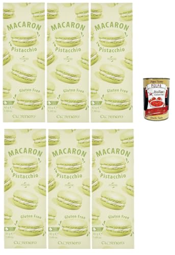 Cuorenero Macaron Pistacchio, gluten frei, gluten free, Kosher, Macaron Pistaziencreme 6x 42g + Italian Gourmet polpa 400g Cuorenero Macaron Pistacchio, gluten frei, gluten free, Kosher, Macaron Pistaziencreme 6x 42g + Italian Gourmet polpa 400g von Italian Gourmet E.R.