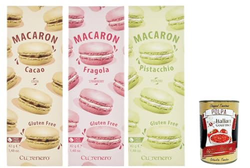 Cuorenero Macaron Testpaket , gluten frei, gluten free, Kosher, Macaron Schokoalde 3x 42g + Italian Gourmet polpa 400g Cuorenero Macaron Testpaket , gluten frei, gluten free, Kosher, Macaron Schokoalde 3x 42g + Italian Gourmet polpa 400g von Italian Gourmet E.R.