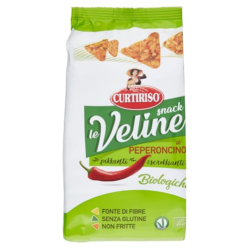 Curtiriso Le Veline Snack al Peperoncino Scrokkinati Biologico Bio-Chili-Pfeffer-Snacks 80g von Italian Gourmet E.R.