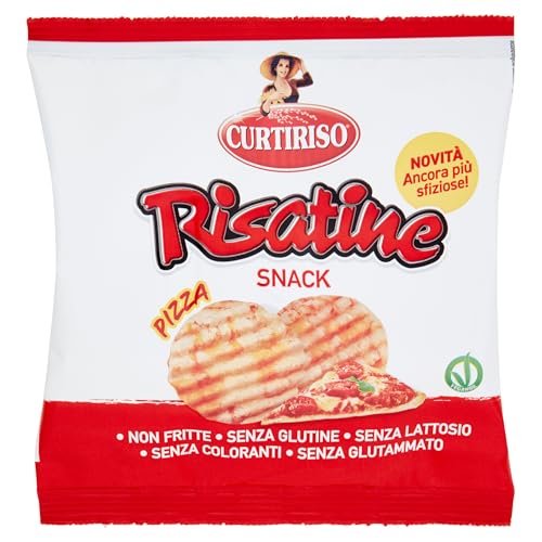 Curtiriso Risatine Pizza Salziger Snack Reis- und Mais Snacks mit Pizzageschmack 30g von Italian Gourmet E.R.