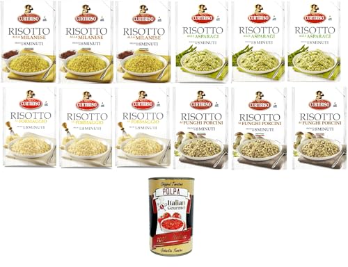 Curtiriso Risotto Testpaket Milanese,Funghi Porcini,Asparagi,Parmigiana,Mailänder, Steinpilze, Spargel, Parmigiana 12x175gr + Italian gourmet polpa 400g Curtiriso Risotto Testpaket Milanese,Funghi Porcini,Asparagi,Parmigiana,Mailänder, Steinpilze, Spargel, Parmigiana 12x175gr + Italian gourmet polpa 400g von Italian Gourmet E.R.