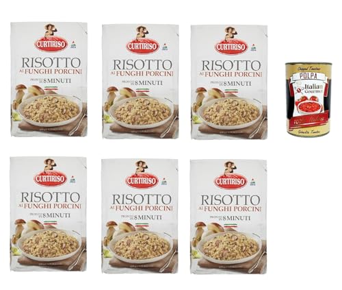 Curtiriso Risotto funghi porcini, Risotto mit Porcini -Pilze, fertiggerichte mit natürlichen Zutaten, 100% italienischer Reis, 6x 175g + Italian gourmet polpa 400g Curtiriso Risotto funghi porcini, Risotto mit Porcini -Pilze, fertiggerichte mit natürlichen Zutaten, 100% italienischer Reis, 6x 175g + Italian gourmet polpa 400g von Italian Gourmet E.R.