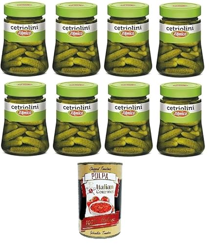 D'Amico Cetriolini aromattizzati all'aceto di vino Gurken in Weinessig 8x300g+ Italian Gourmet polpa 400g D'Amico Cetriolini aromattizzati all'aceto di vino Gurken in Weinessig 8x300g+ Italian Gourmet polpa 400g von Italian Gourmet E.R.