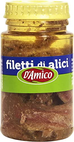D'Amico Filetti di Alici in Olio di Semi di Girasole Sardellenfilets in Sonnenblumenöl 140 g D'Amico Filetti di Alici in Olio di Semi di Girasole Sardellenfilets in Sonnenblumenöl 140 g von Italian Gourmet E.R.