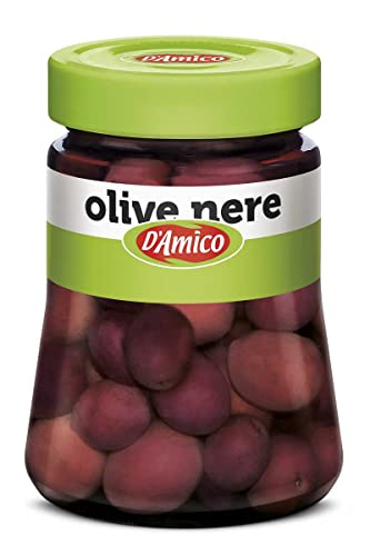 D'Amico Olive Nere in Salamoia Schwarze Oliven in Salzlake 300g von Italian Gourmet E.R.