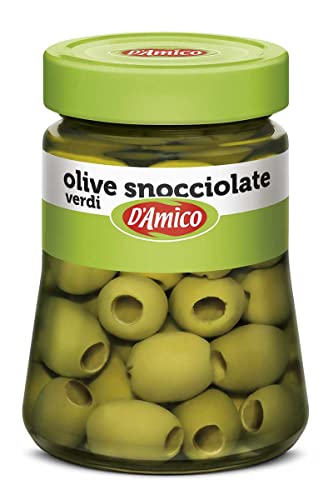 D'Amico Olive Verdi Snocciolate in Salamoia Entkernte Grüne Oliven in Salzlake 290g von Italian Gourmet E.R.