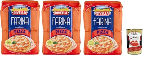 DIVELLA FARINA MEHL 00 PIZZERIA 5 KG + Italian Gourmet polpa 400g von Italian Gourmet E.R.