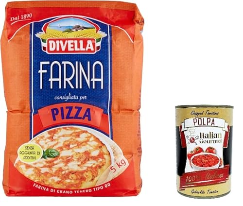 DIVELLA FARINA MEHL 00 PIZZERIA 5 KG + Italian Gourmet polpa 400g von Italian Gourmet E.R.