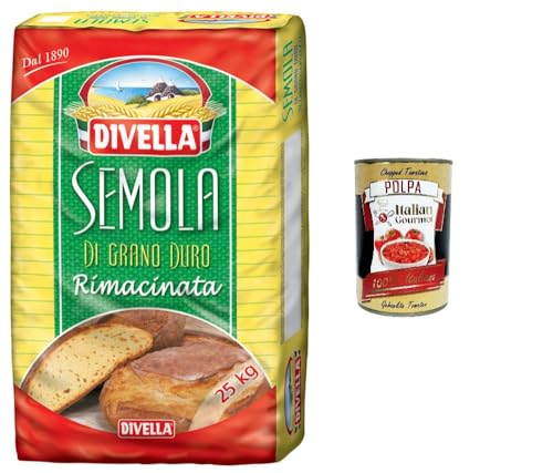 DIVELLA SEMOLA RIMACINATA 25 KG + Italian Gourmet Polpa 400 g DIVELLA SEMOLA RIMACINATA 25 KG + Italian Gourmet Polpa 400 g von Italian Gourmet E.R.