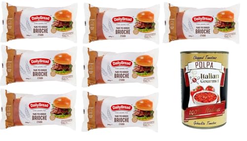 Daily Bread Brot für Burger-Brioche-Sandwiches 7x300g+ Italian Gourmet polpa 400g Daily Bread Brot für Burger-Brioche-Sandwiches 7x300g+ Italian Gourmet polpa 400g von Italian Gourmet E.R.