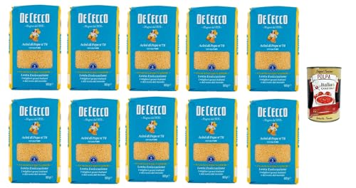 De Cecco Acini di Pepe N°78, 100% Italienisch Pasta Nudeln 10x 500g + Italian Gourmet Polpa 400g von Italian Gourmet E.R.