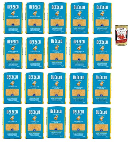 De Cecco Acini di Pepe N°78, 100% Italienisch Pasta Nudeln 20x 500g + Italian Gourmet Polpa 400g De Cecco Acini di Pepe N°78, 100% Italienisch Pasta Nudeln 20x 500g + Italian Gourmet Polpa 400g von Italian Gourmet E.R.