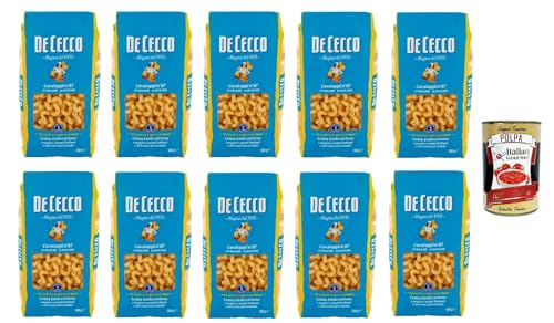 De Cecco Cavatappi N°87, 100% Italienisch Pasta Nudeln 10x 500g + Italian Gourmet Polpa 400g von Italian Gourmet E.R.