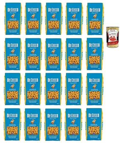 De Cecco Cavatappi N°87, 100% Italienisch Pasta Nudeln 20x 500g + Italian Gourmet Polpa 400g von Italian Gourmet E.R.