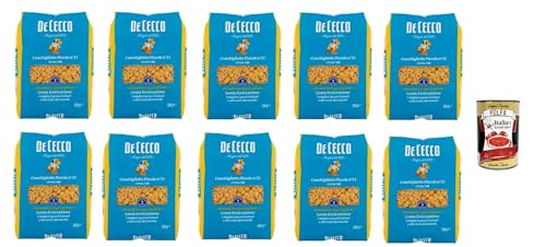 De Cecco Conchigliette Piccole N°53, 100% Italienisch Pasta Nudeln 10x 500g + Italian Gourmet Polpa 400g von Italian Gourmet E.R.