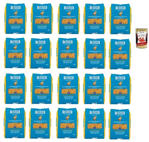 De Cecco Conchigliette Piccole N°53, 100% Italienisch Pasta Nudeln 20x 500g + Italian Gourmet Polpa 400g De Cecco Conchigliette Piccole N°53, 100% Italienisch Pasta Nudeln 20x 500g + Italian Gourmet Polpa 400g von Italian Gourmet E.R.