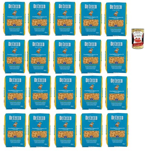 De Cecco Conchigliette Rigate N°51, 100% Italienisch Pasta Nudeln 20x 500g + Italian Gourmet Polpa 400g De Cecco Conchigliette Rigate N°51, 100% Italienisch Pasta Nudeln 20x 500g + Italian Gourmet Polpa 400g von Italian Gourmet E.R.