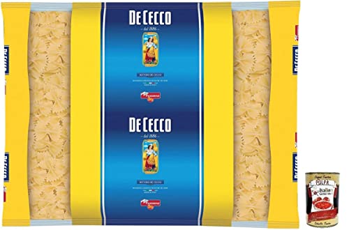 De Cecco Farfalle Pasta di Semola di Grano Duro Nudeln aus Hartweizengrieß 3Kg Packung + Italian Gourmet Polpa di Pomodoro 400g Dose von Italian Gourmet E.R.