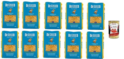 De Cecco Farfalline N°95, 100% Italienisch Pasta Nudeln 10x 500g + Italian Gourmet Polpa 400g von Italian Gourmet E.R.