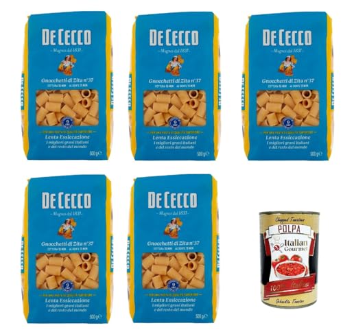 De Cecco Gnocchetti di Zita N°37, 100% Italienisch Pasta Nudeln 5x 500g + Italian Gourmet Polpa 400g von Italian Gourmet E.R.