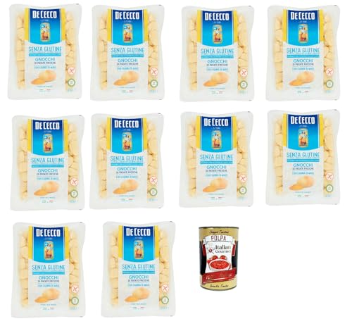 De Cecco Gnocchi di patate fresche senza Glutine, Glutenfrei,100% Italienisch Pasta Nudeln gluten free 10x 400G + Italian Gourmet polpa 400g von Italian Gourmet E.R.