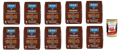 De Cecco Integrale Conchigliette Piccole N° 53, Pasta integrale, Vollkornnudeln, 10x 500g + Italian Gourmet polpa 400g De Cecco Integrale Conchigliette Piccole N° 53, Pasta integrale, Vollkornnudeln, 10x 500g + Italian Gourmet polpa 400g von Italian Gourmet E.R.