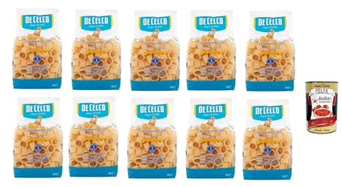 De Cecco Le Specialità Calamarata N°129, 100% Italienisch Pasta Nudeln 10x 500g + Italian Gourmet Polpa 400g von Italian Gourmet E.R.