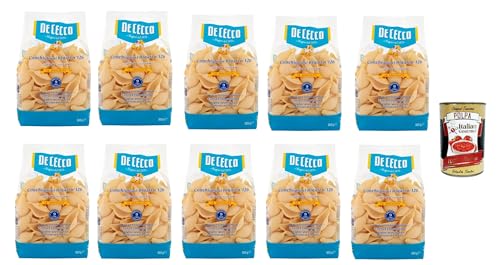 De Cecco Le Specialità Conchiglioni Rigati N°126, 100% Italienisch Pasta Nudeln 10x 500g + Italian Gourmet Polpa 400g von Italian Gourmet E.R.