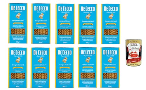 De Cecco Le Specialità Lasagna Riccia N°1, 100% Italienisch Pasta Nudeln 10x 500g + Italian Gourmet Polpa 400g von Italian Gourmet E.R.