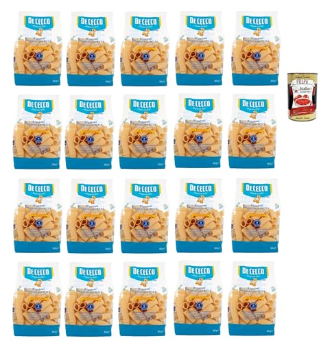 De Cecco Le Specialità Rigatoni Napoletani N°124, 100% Italienisch Pasta Nudeln 20x 500g + Italian Gourmet Polpa 400g von Italian Gourmet E.R.