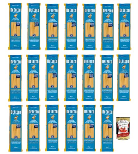 De Cecco Linguine Grandi N°407, 100% Italienisch Pasta Nudeln 20x 500g + Italian Gourmet Polpa 400g De Cecco Linguine Grandi N°407, 100% Italienisch Pasta Nudeln 20x 500g + Italian Gourmet Polpa 400g von Italian Gourmet E.R.