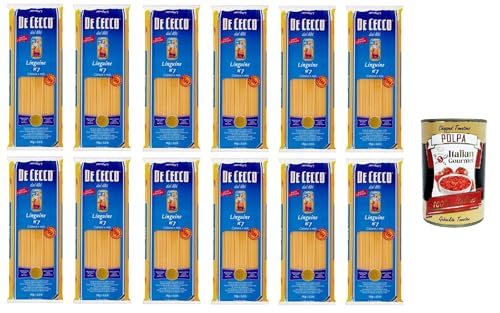 De Cecco Linguine Pasta di Semola di grano duro Food Service Linguine Hartweizengrieß Pasta Food Service 12x1kg + Italian gourmet polpa 400g De Cecco Linguine Pasta di Semola di grano duro Food Service Linguine Hartweizengrieß Pasta Food Service 12x1kg + Italian gourmet polpa 400g von Italian Gourmet E.R.