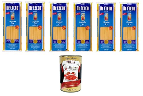 De Cecco Linguine Pasta di Semola di grano duro Food Service Linguine Hartweizengrieß Pasta Food Service 6x1kg + Italian gourmet polpa 400g De Cecco Linguine Pasta di Semola di grano duro Food Service Linguine Hartweizengrieß Pasta Food Service 6x1kg + Italian gourmet polpa 400g von Italian Gourmet E.R.