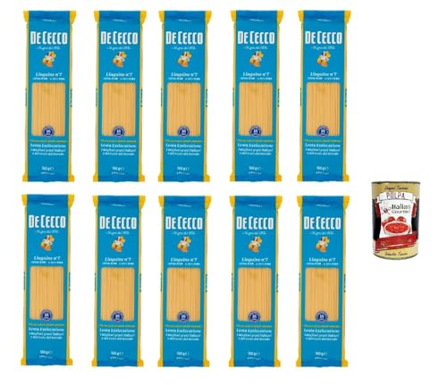 De Cecco Linguine n. 7 100% Italienisch Pasta Nudeln 10x 500g + Italian Gourmet Polpa 400g De Cecco Linguine n. 7 100% Italienisch Pasta Nudeln 10x 500g + Italian Gourmet Polpa 400g von Italian Gourmet E.R.