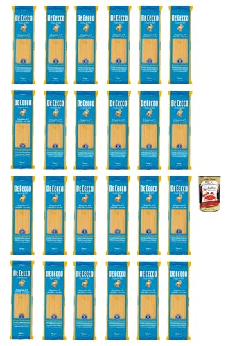 De Cecco Linguine n. 7 100% Italienisch Pasta Nudeln 24x 500g + Italian Gourmet Polpa 400g De Cecco Linguine n. 7 100% Italienisch Pasta Nudeln 24x 500g + Italian Gourmet Polpa 400g von Italian Gourmet E.R.