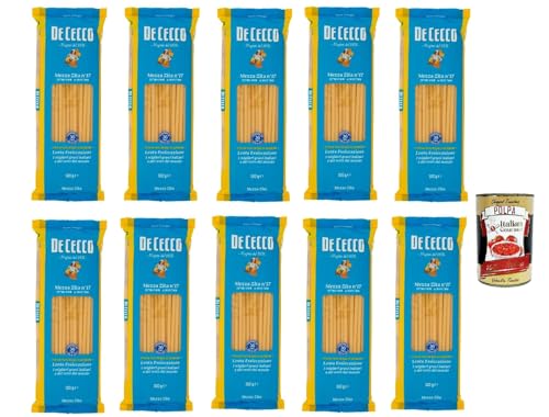 De Cecco Mezza Zita N°17 100% Italienisch pasta Nudeln 10x 500g + Italian Gourmet Polpa 400g von Italian Gourmet E.R.