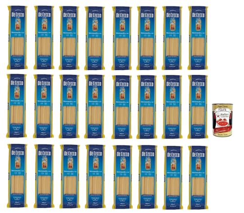 De Cecco Mezzanelli N°415, 100% Italienisch Pasta Nudeln 24x 500g + Italian Gourmet Polpa 400g von Italian Gourmet E.R.