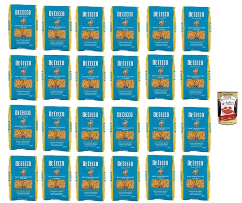 De Cecco Mezzi Tubetti Lisci N°63, 100% Italienisch Pasta Nudeln 24x 500g + Italian Gourmet Polpa 400g De Cecco Mezzi Tubetti Lisci N°63, 100% Italienisch Pasta Nudeln 24x 500g + Italian Gourmet Polpa 400g von Italian Gourmet E.R.