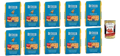 De Cecco Orecchiette N°91, 100% Italienisch Pasta Nudeln 10x 500g + Italian Gourmet Polpa 400g von Italian Gourmet E.R.