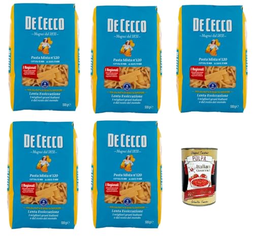 De Cecco Pasta Mista N°120 100% Italienisch Pasta Nudeln 5x 500g + Italian Gourmet Polpa 400g De Cecco Pasta Mista N°120 100% Italienisch Pasta Nudeln 5x 500g + Italian Gourmet Polpa 400g von Italian Gourmet E.R.