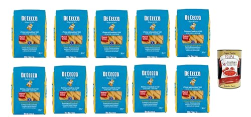 De Cecco Penne a Candela N°340, 100% Italienisch Pasta Nudeln 10x 500g + Italian Gourmet Polpa 400g von Italian Gourmet E.R.