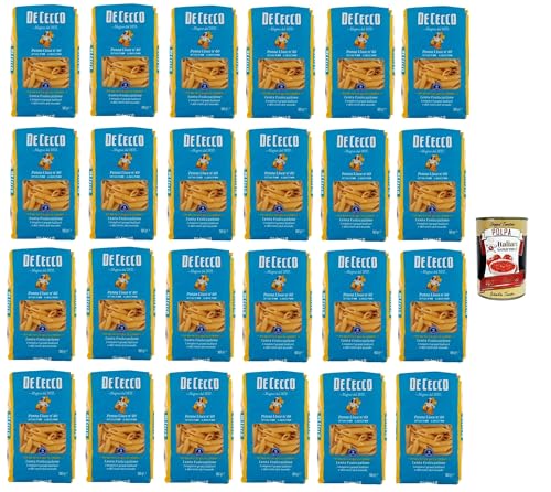 De Cecco Penne lisce N°40, 100% Italienisch Pasta Nudeln 24x 500g + Italian Gourmet Polpa 400g De Cecco Penne lisce N°40, 100% Italienisch Pasta Nudeln 24x 500g + Italian Gourmet Polpa 400g von Italian Gourmet E.R.