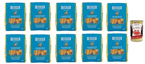 De Cecco Rigatoni N°26, 100% Italienisch Pasta Nudeln 10x 500g + Italian Gourmet Polpa 400g von Italian Gourmet E.R.