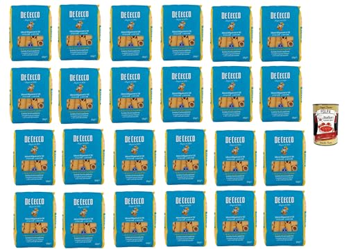 De Cecco Mezzi Rigatoni N°26, 100% Italienisch Pasta Nudeln 24x 500g + Italian Gourmet Polpa 400g De Cecco Mezzi Rigatoni N°26, 100% Italienisch Pasta Nudeln 24x 500g + Italian Gourmet Polpa 400g von Italian Gourmet E.R.