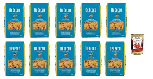 De Cecco Rombi N°121, 100% Italienisch Pasta Nudeln 10x 500g + Italian Gourmet Polpa 400g von Italian Gourmet E.R.