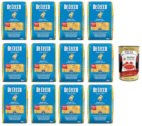 De Cecco Rotelle n° 54, Pasta di semola di grano duro Nudeln aus Hartweizengrieß 12x500gr+ Italian Gourmet polpa 400g De Cecco Rotelle n° 54, Pasta di semola di grano duro Nudeln aus Hartweizengrieß 12x500gr+ Italian Gourmet polpa 400g von Italian Gourmet E.R.